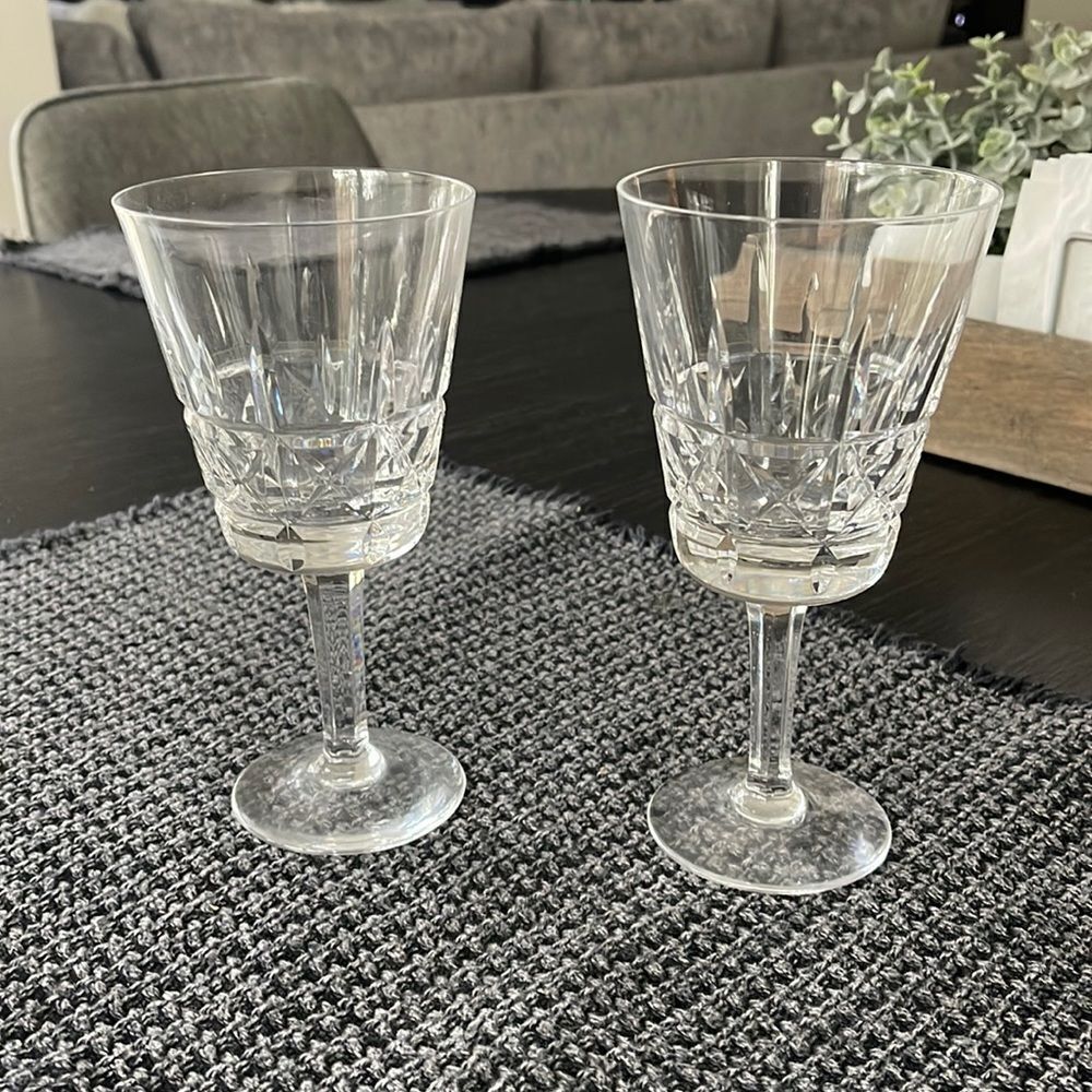 Set of 2 crystal Red Wine Glasses